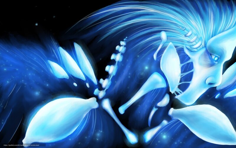 blue mythical creature artwork