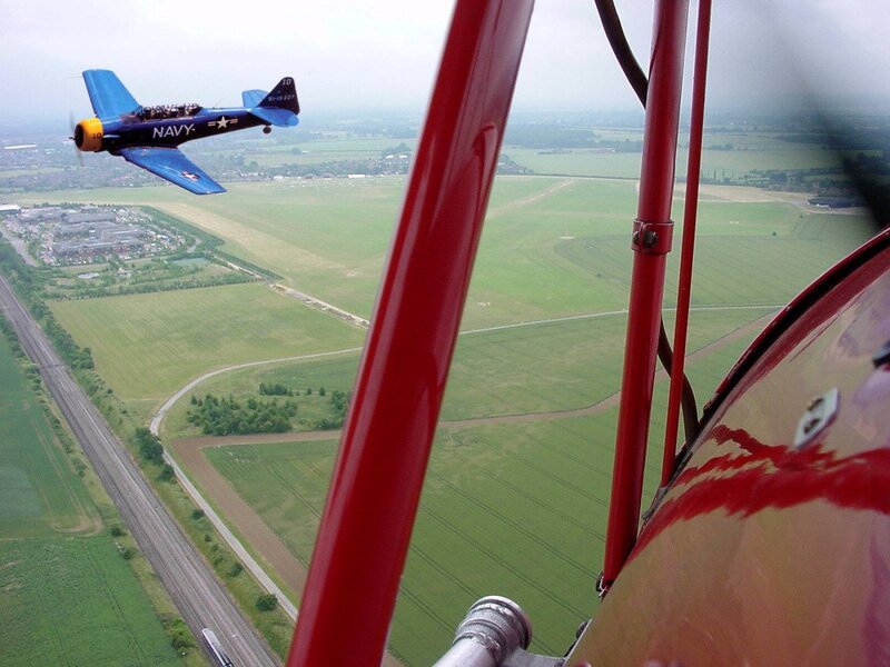 Blue Navy Plane — Aerial