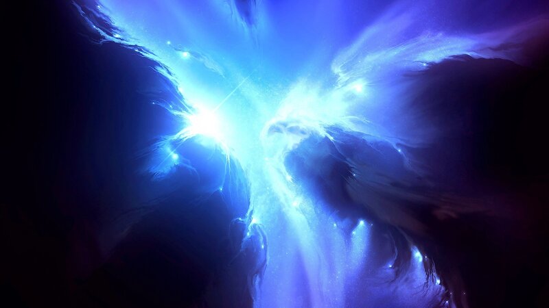 blue nebula explosion