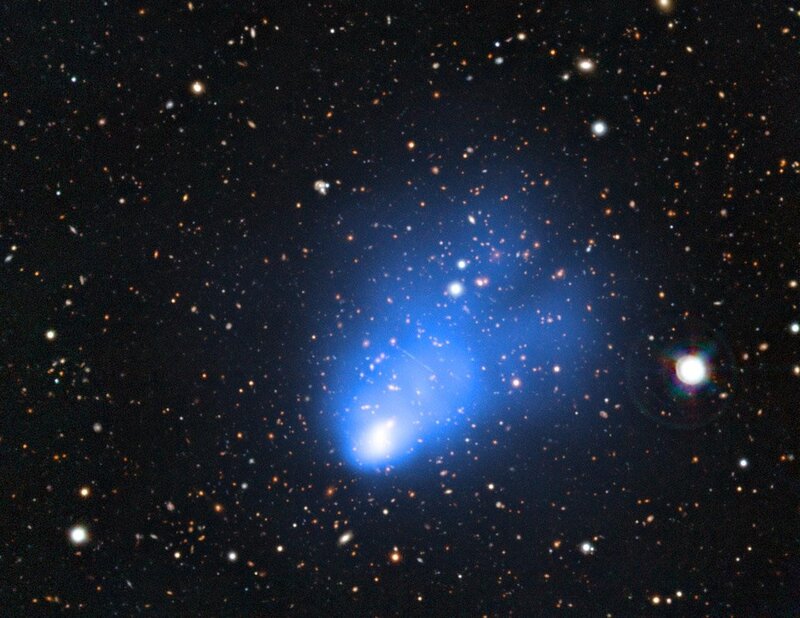 Blue nebula in deep space