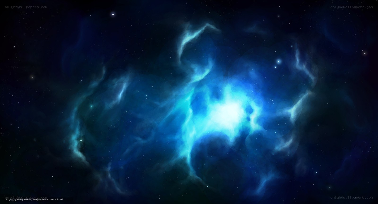 Blue Nebula in Space