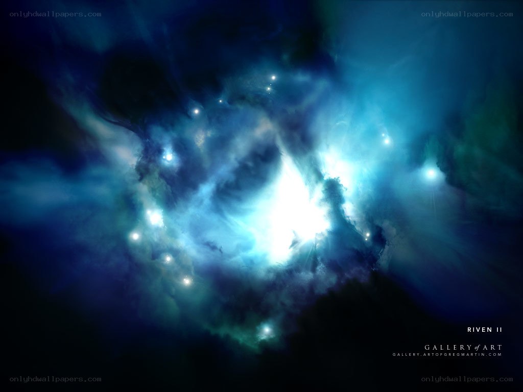 Blue Nebula in Space