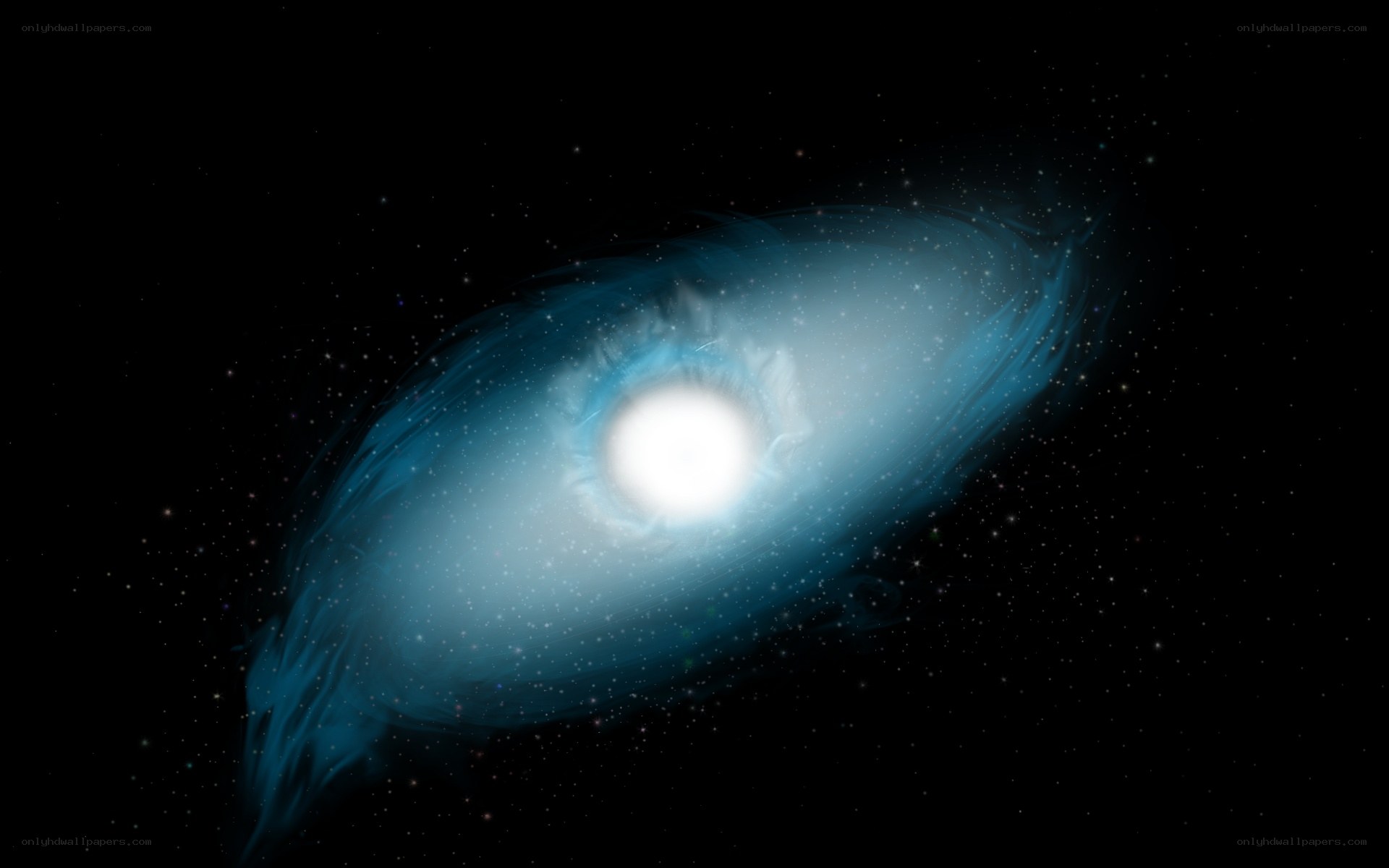 blue nebula in space