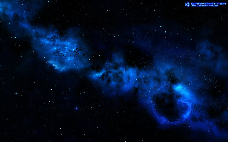 Blue nebula in space