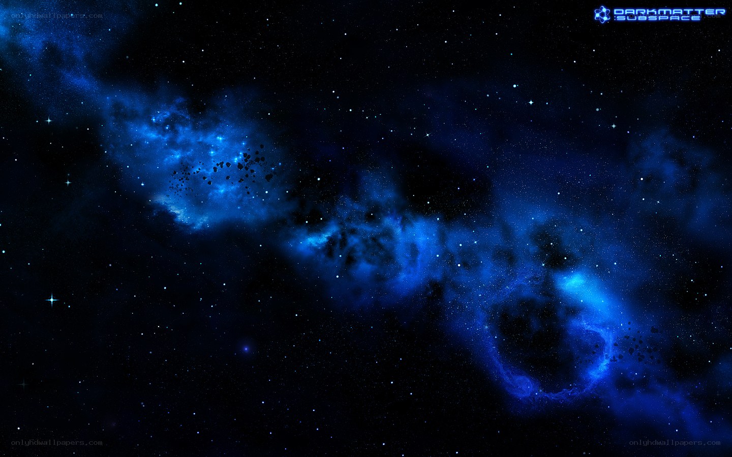 Blue nebula in space