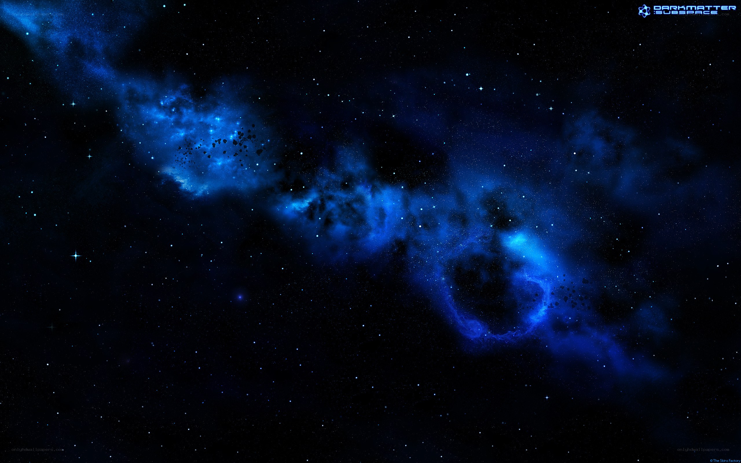 blue nebula in space