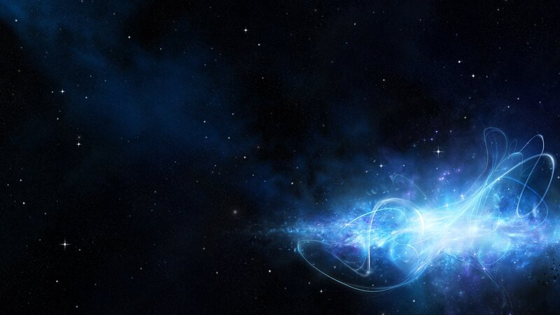 blue nebula in space