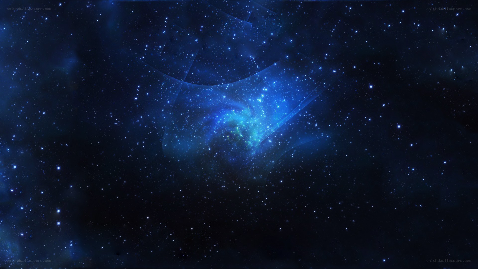 blue nebula in space