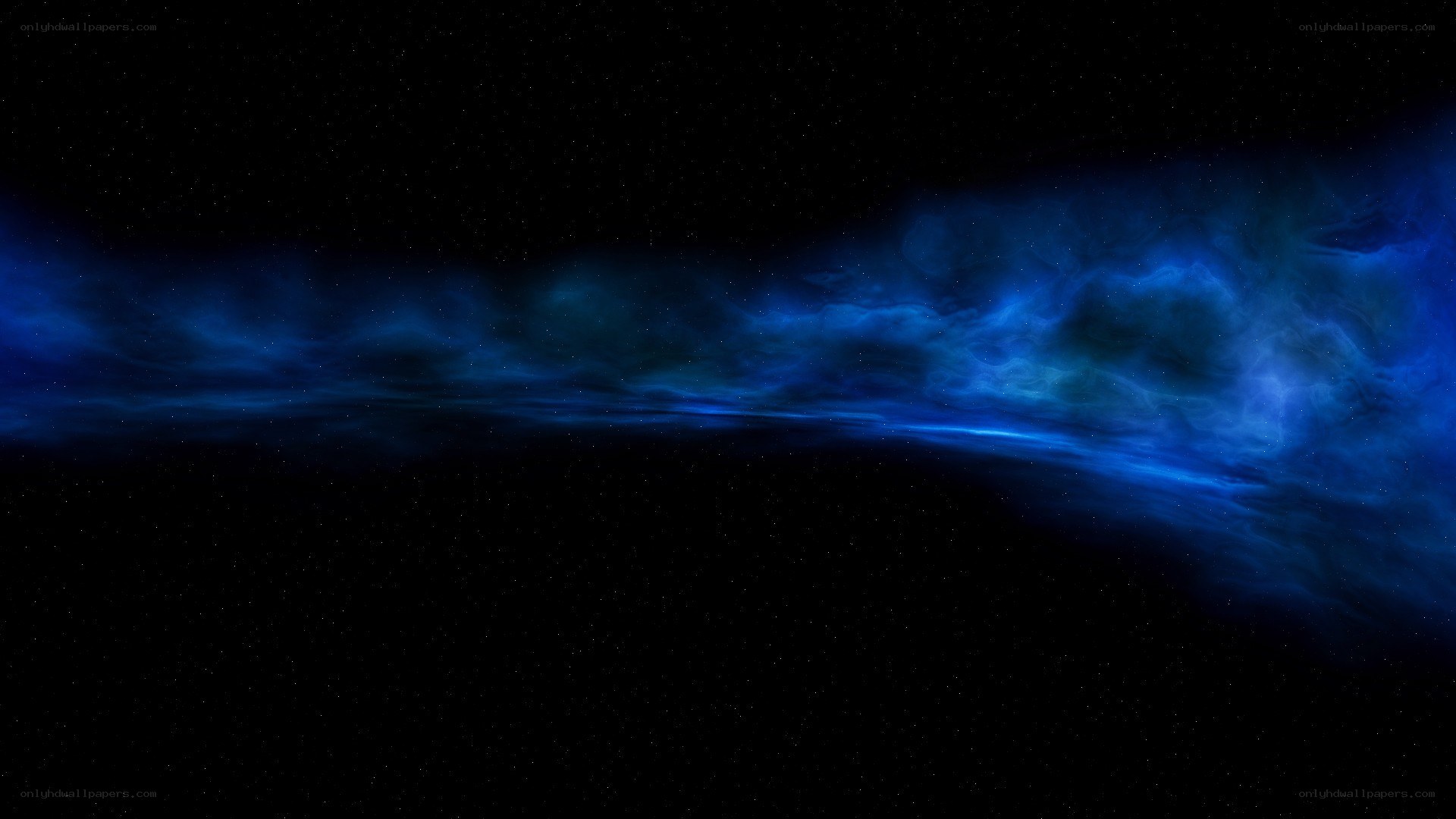 Blue nebula in space