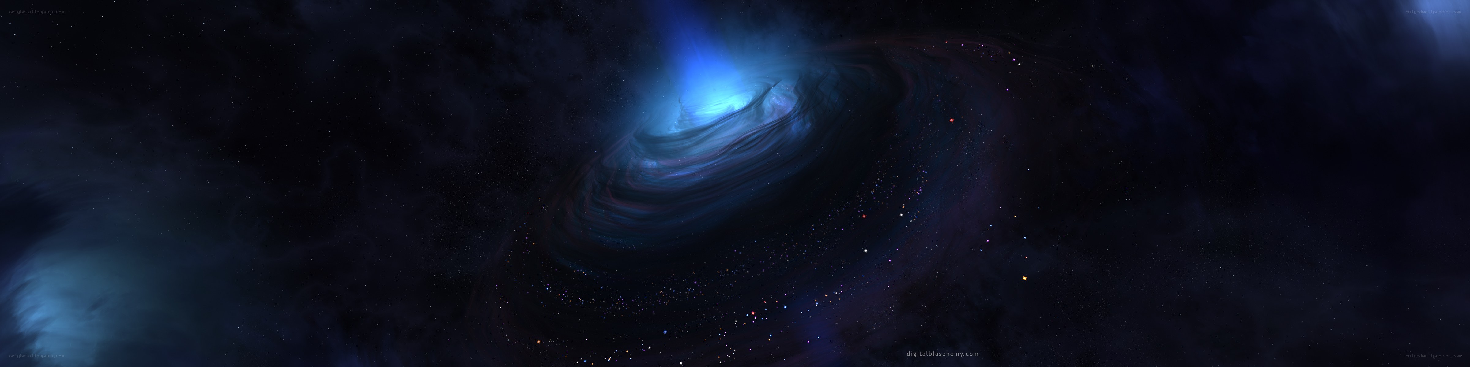 blue nebula in space