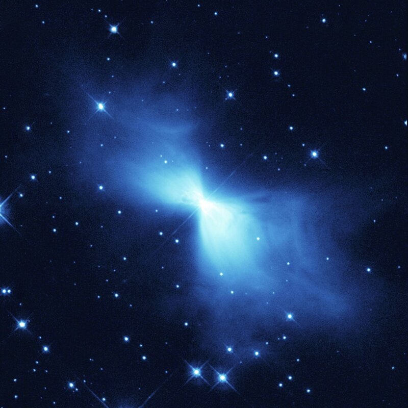 Blue nebula in space
