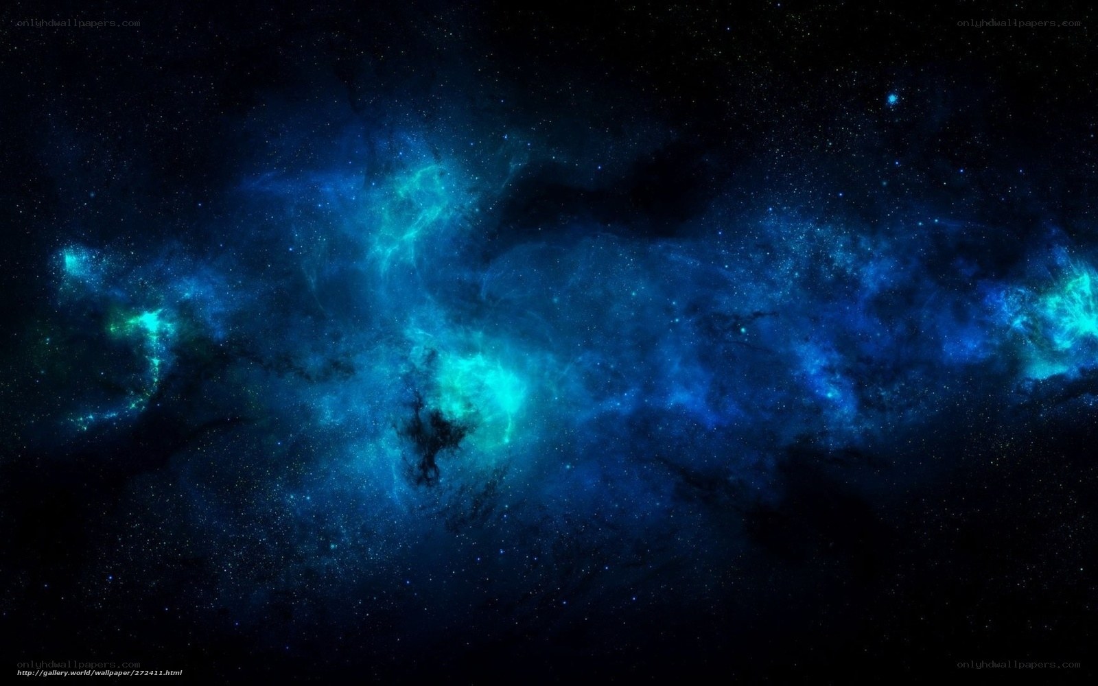 blue nebula in space