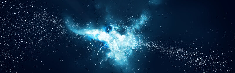 blue nebula in space