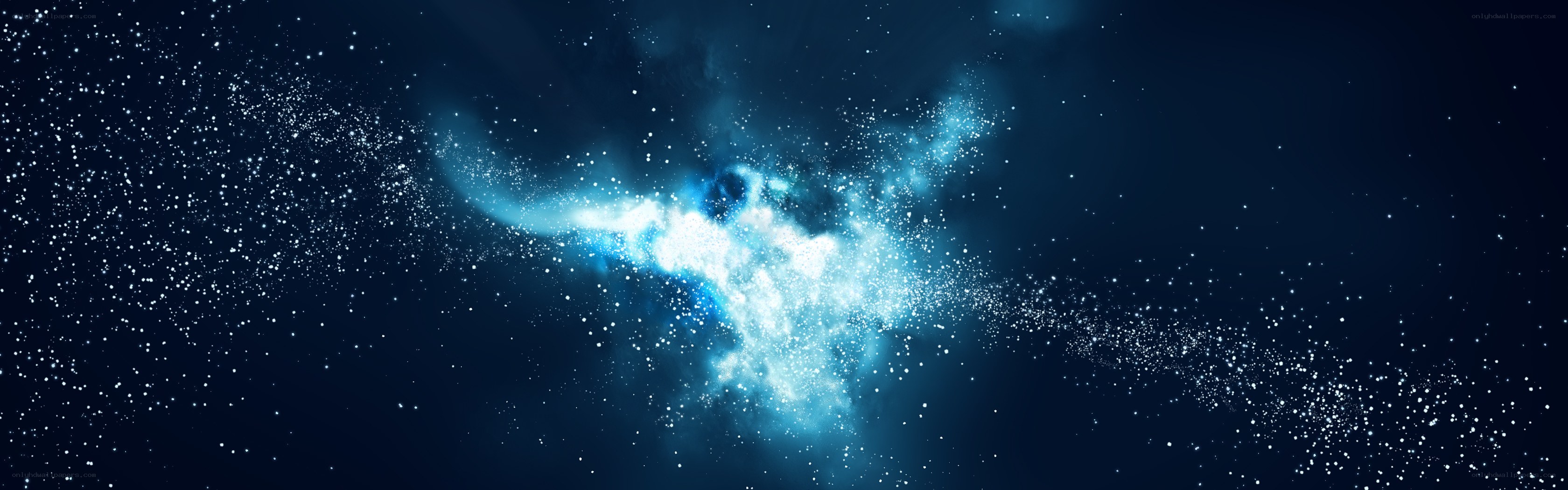 blue nebula in space