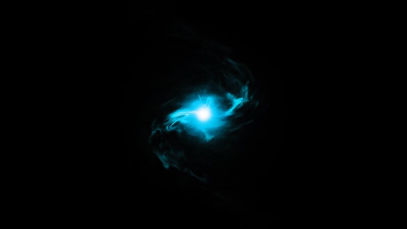 blue nebula in space