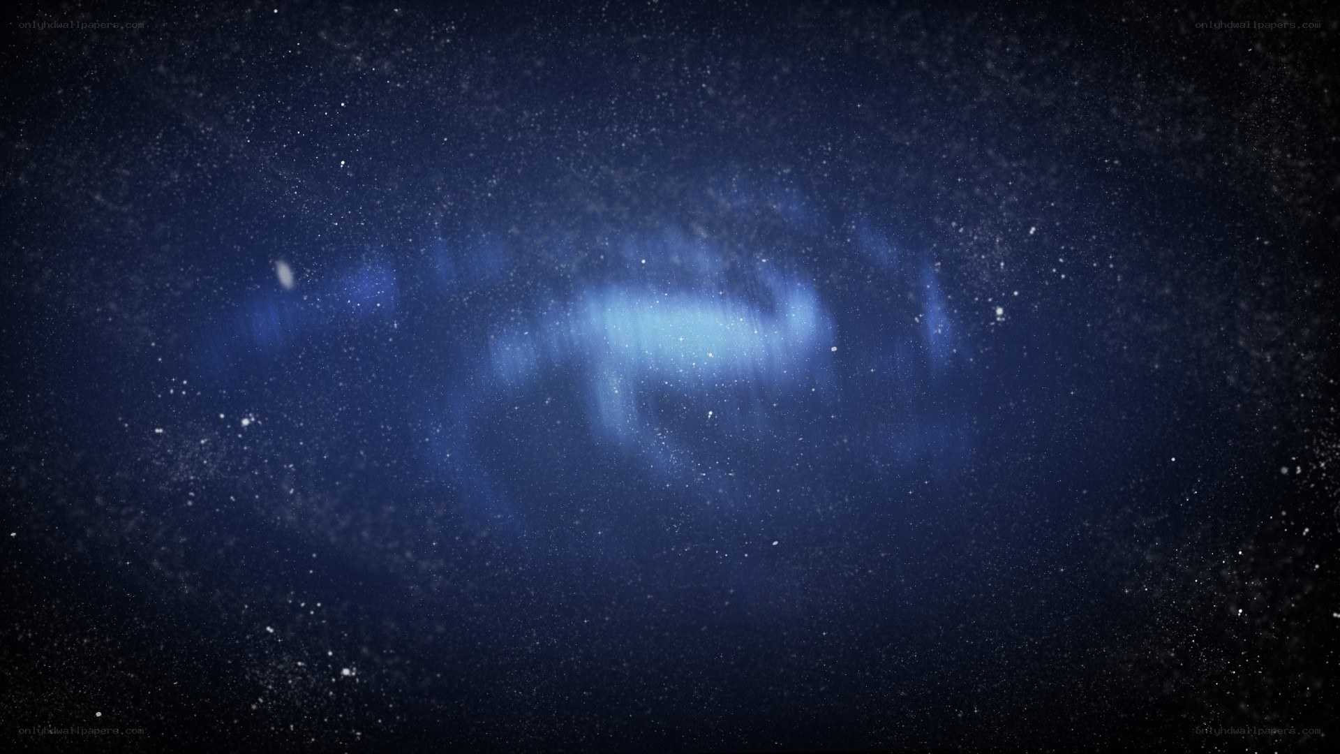 blue nebula in space
