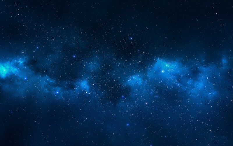 blue nebula in space