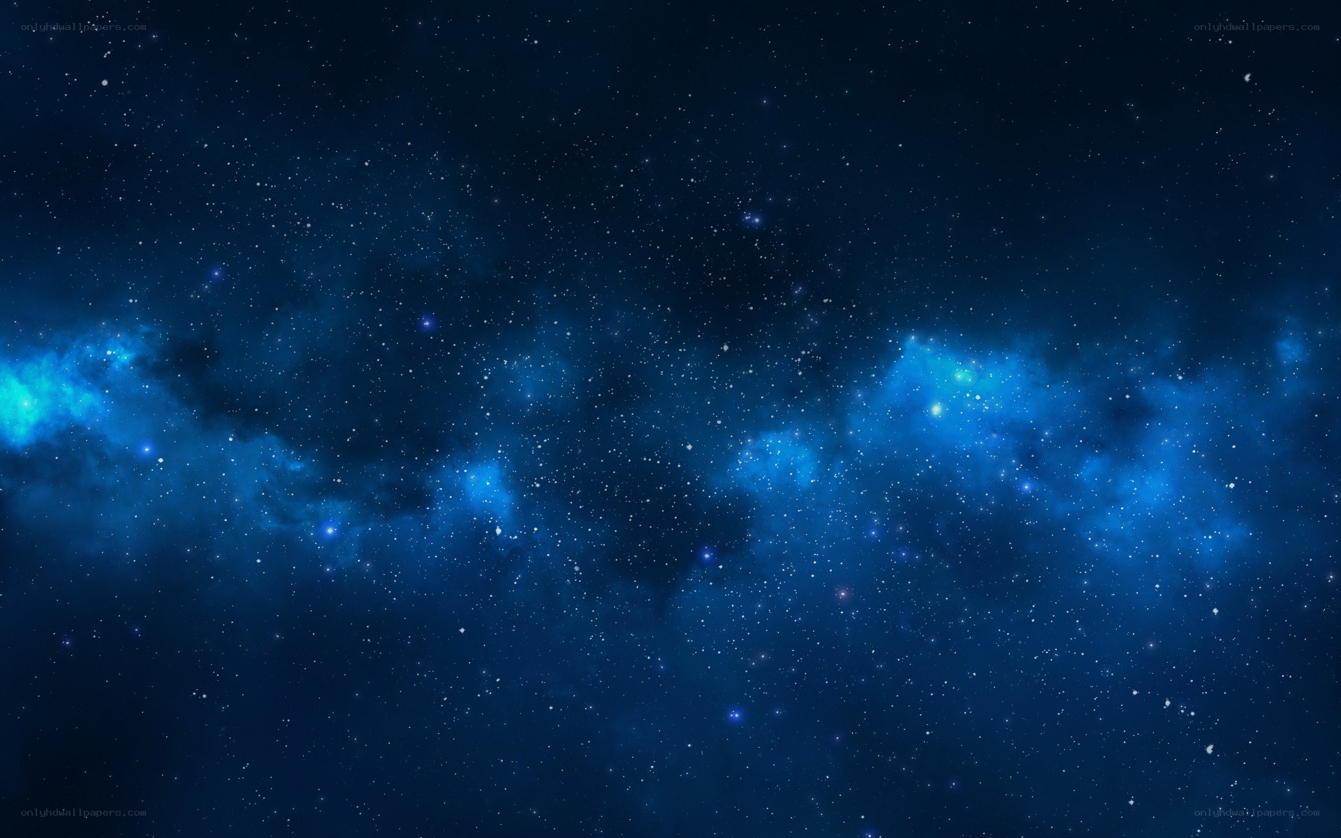 blue nebula in space