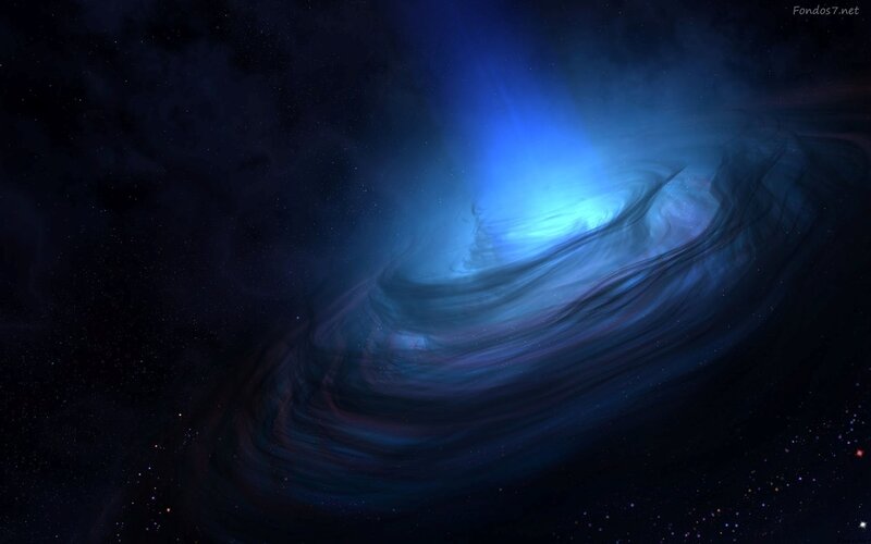 blue nebula in space