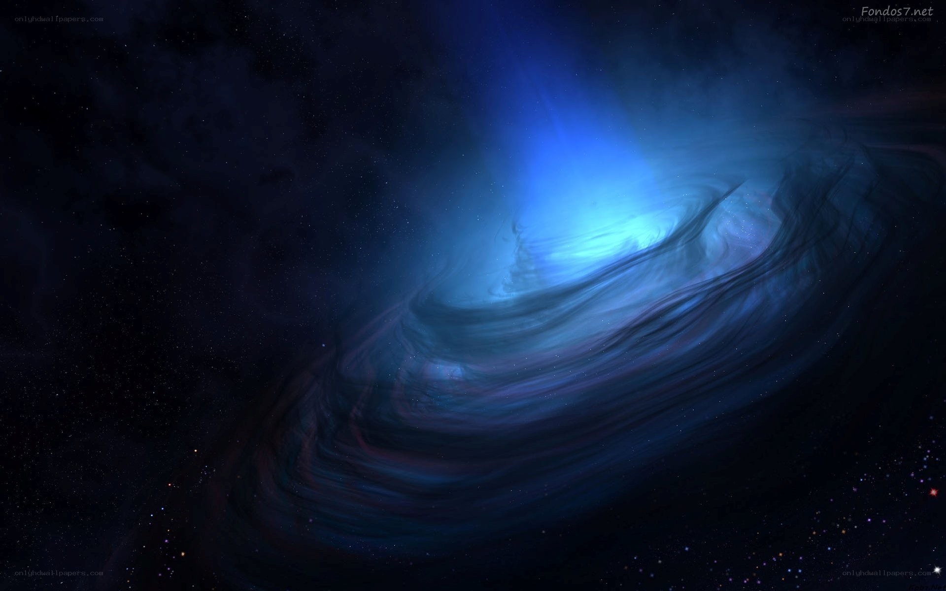 blue nebula in space