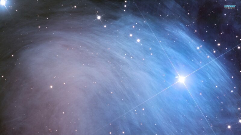 blue nebula in space