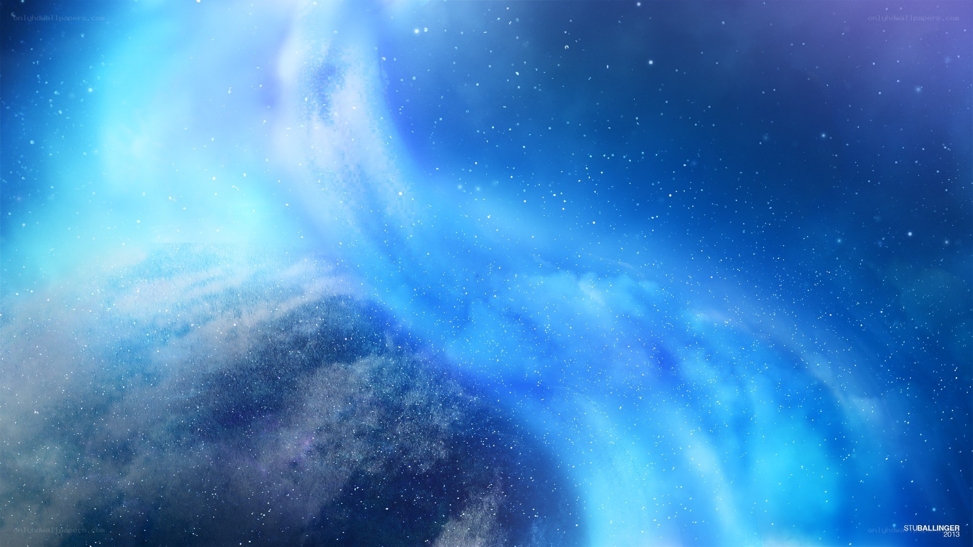 blue nebula in space