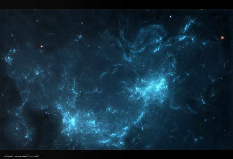 Blue Nebula in Space