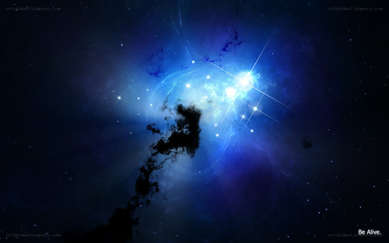 blue nebula in space