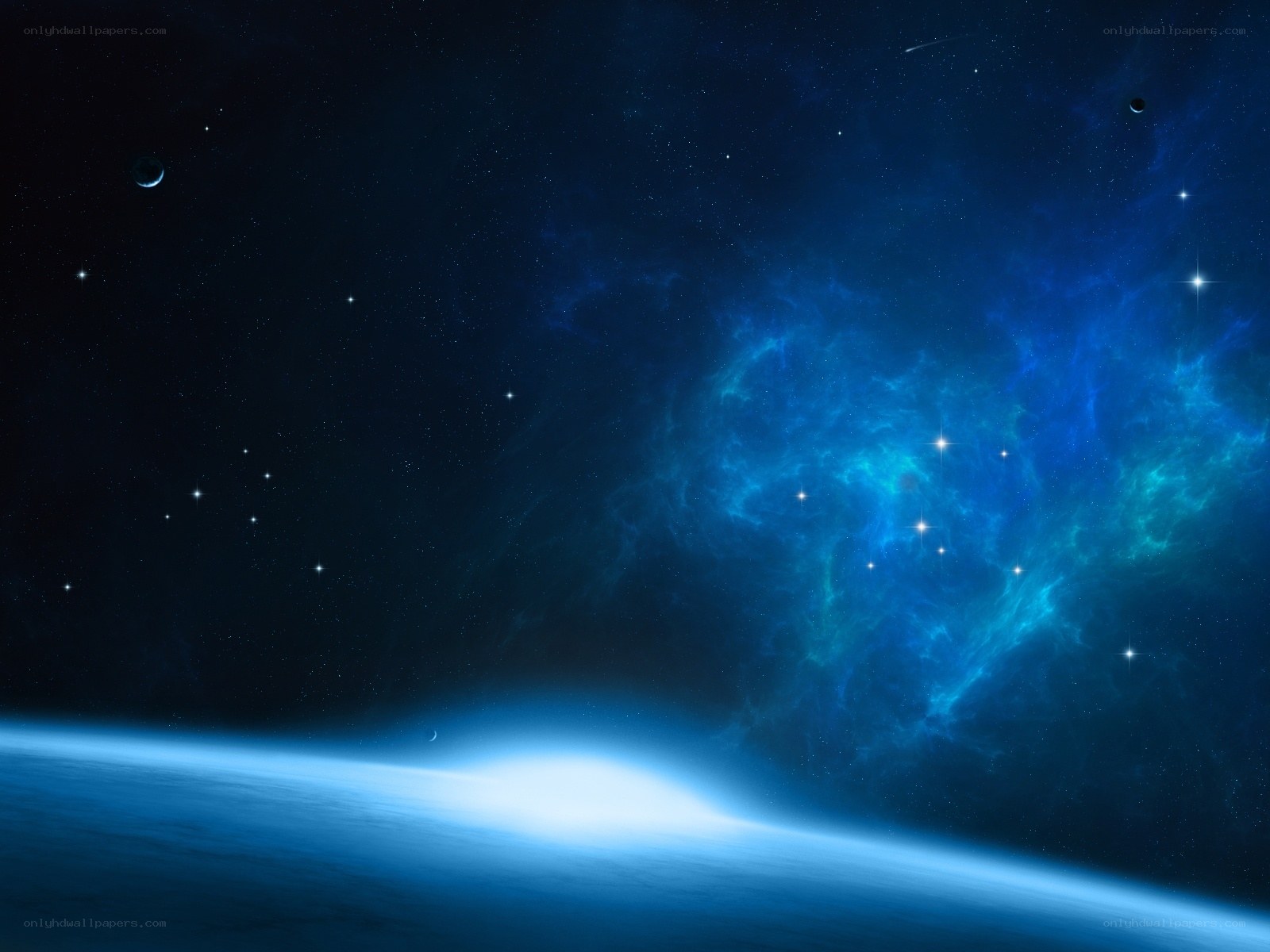 blue nebula in space