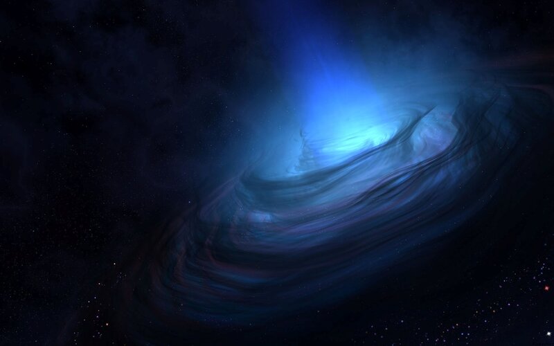 Blue Nebula in Space — Cosmic, Digital Art, Stars