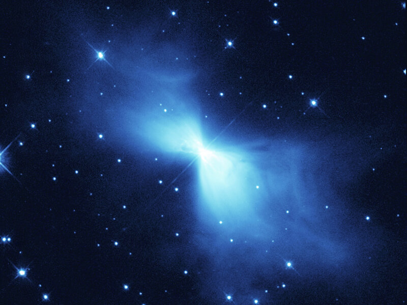 Blue Nebula in Space — Cosmic, Night, Photograph