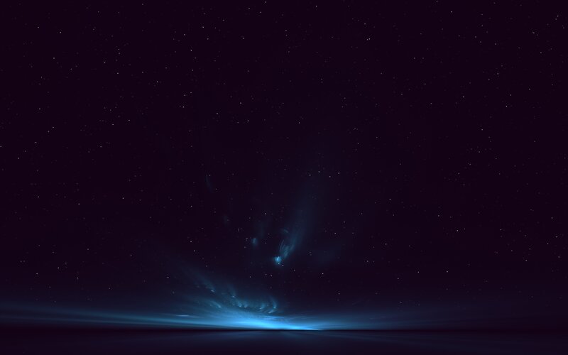 Blue Nebula in Space — Dark Blue