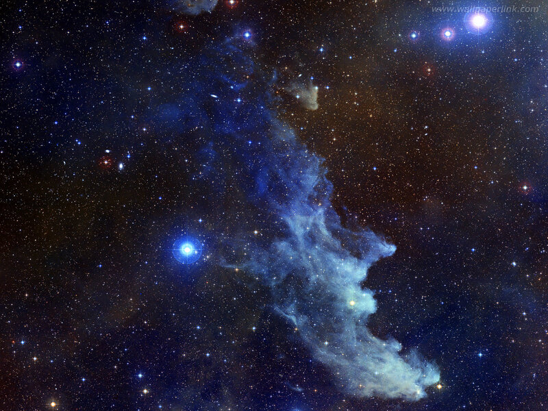 Blue Nebula in Space — Dramatic