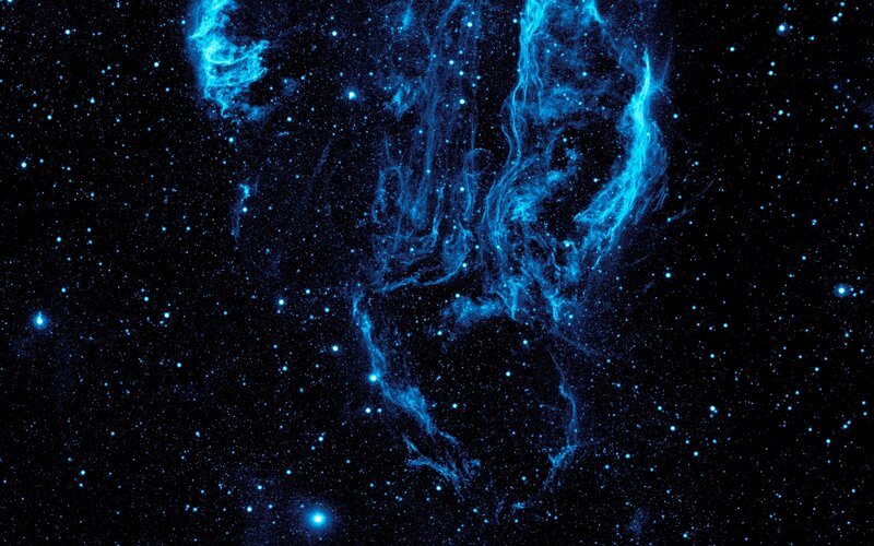 Blue Nebula in Space — Photograph