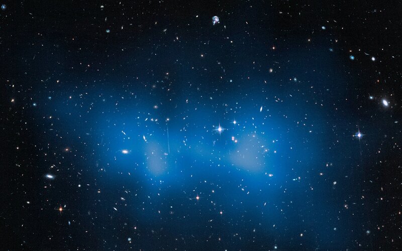 Blue Nebula in Space — Serene, Night, Photograph