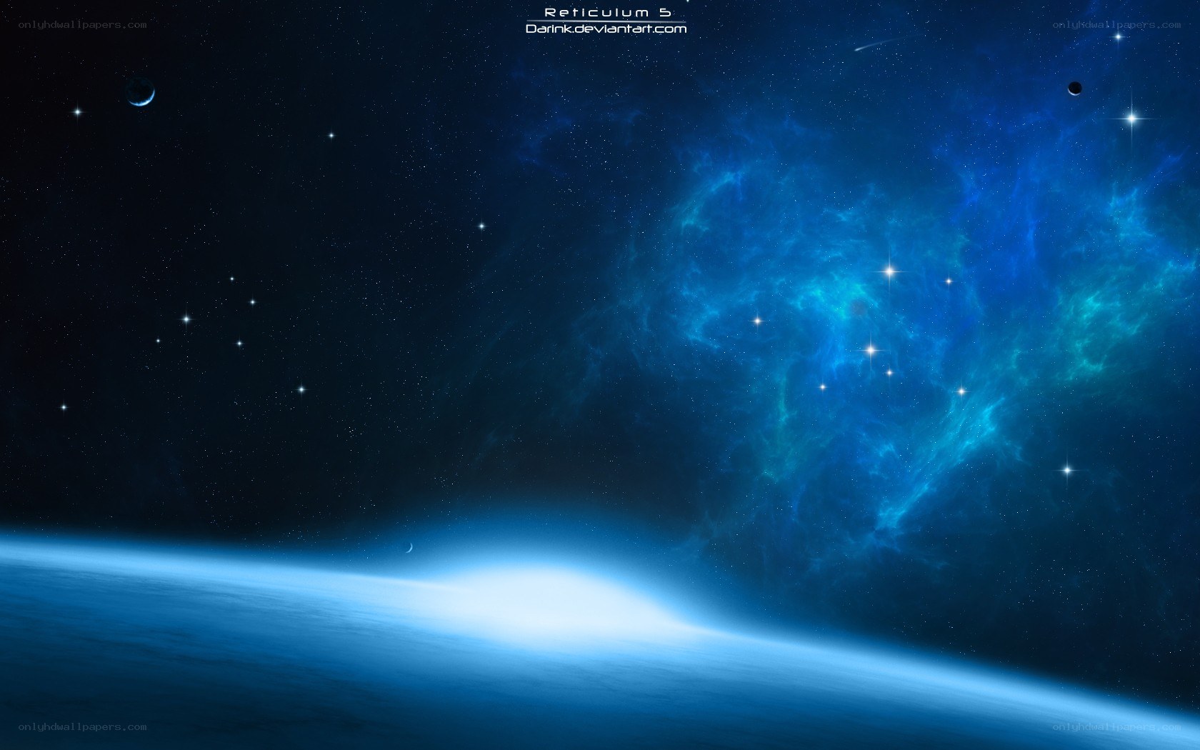 blue nebula space scene