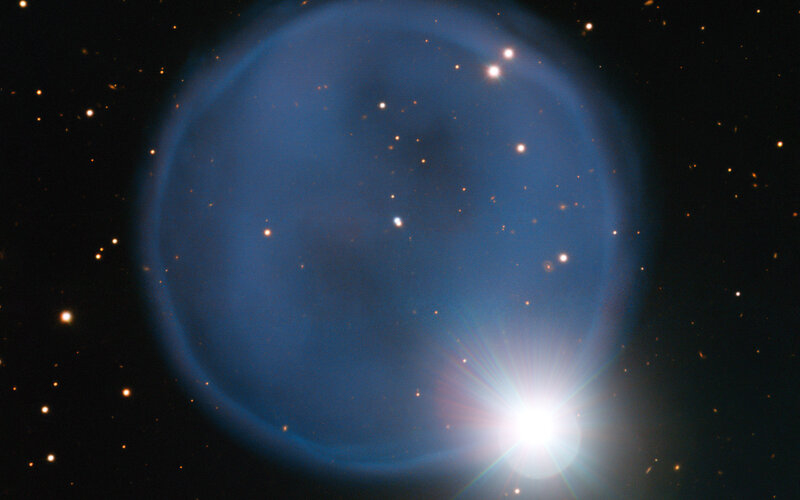 Blue Nebula with Star