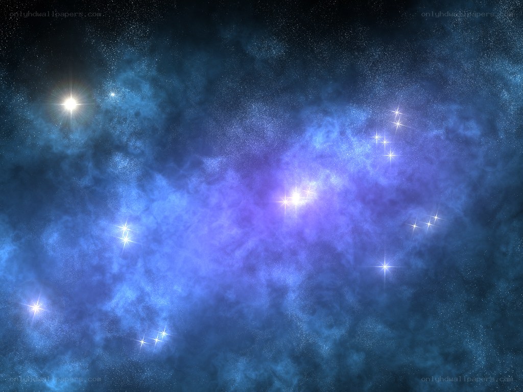 blue nebula with stars