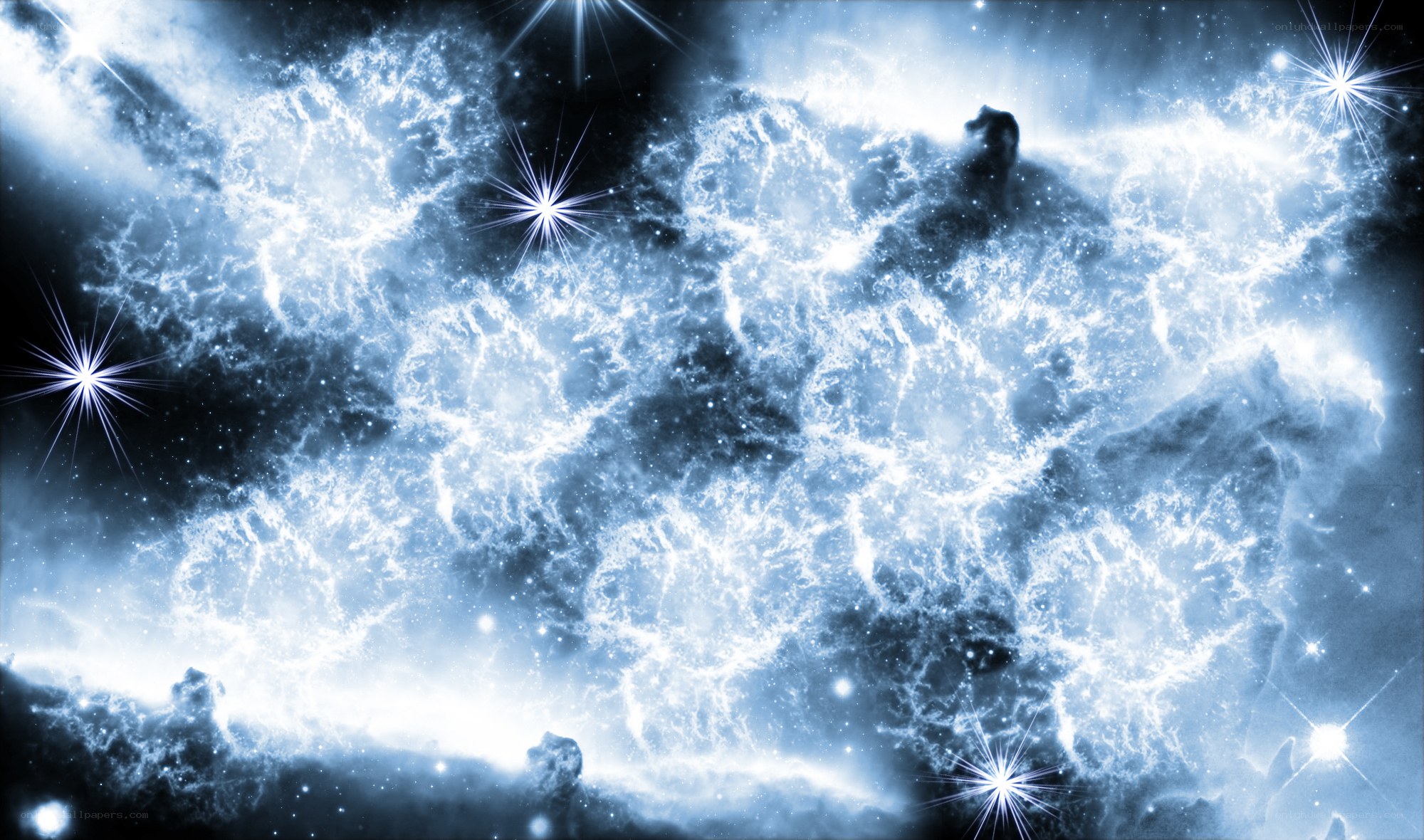 blue nebula with stars