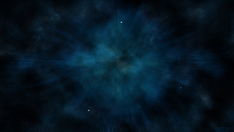 Blue Nebula with Stars — Cosmic