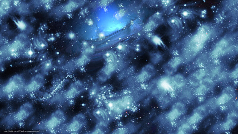 blue nebula with stars