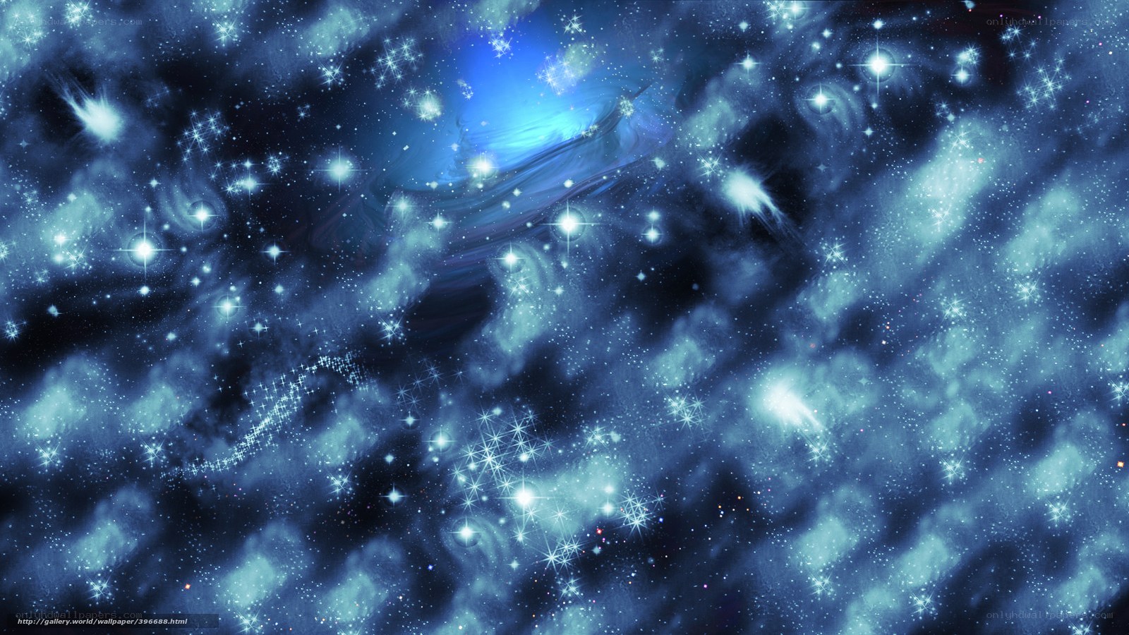 blue nebula with stars