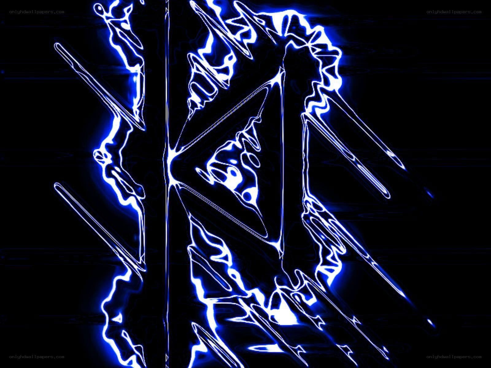 blue neon abstract design
