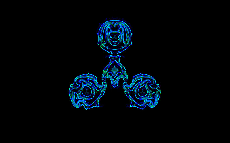 blue neon abstract design