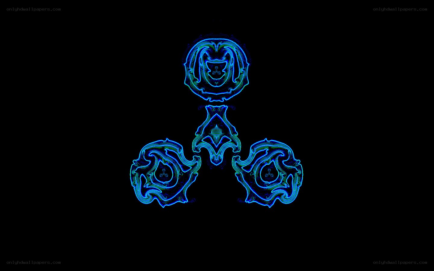 blue neon abstract design