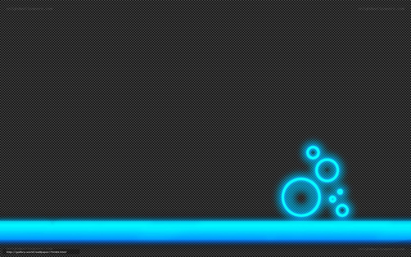 blue neon bubbles on black