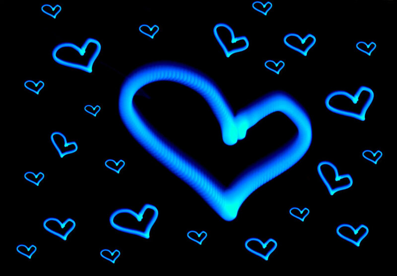 Blue Neon Heart
