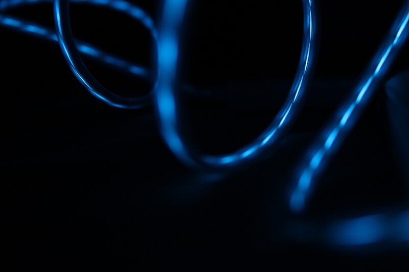 blue neon light curves