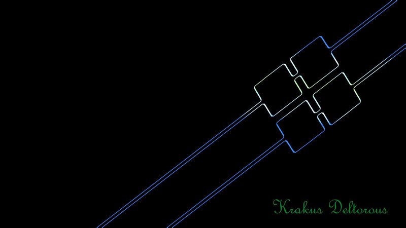 Blue Neon Lines on Black