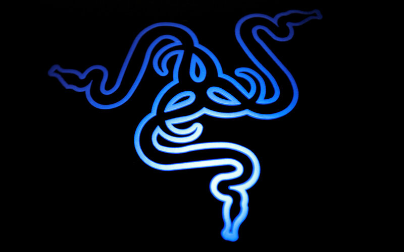Blue Neon Logo — Dark
